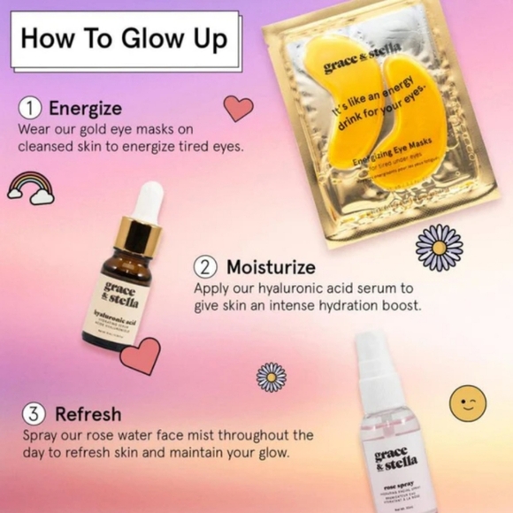 Grace & Stella Dew-tox & Glow Gift Set NWT - Picture 4 of 7